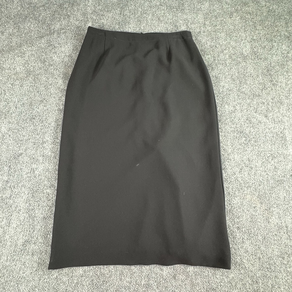 Y2K Michele Skirt Women 12 Black Pencil High Waist Office Minimalist Preppy VTG‎